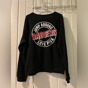 VS. PINK bling Wisconsin Badgers sweater-large like new